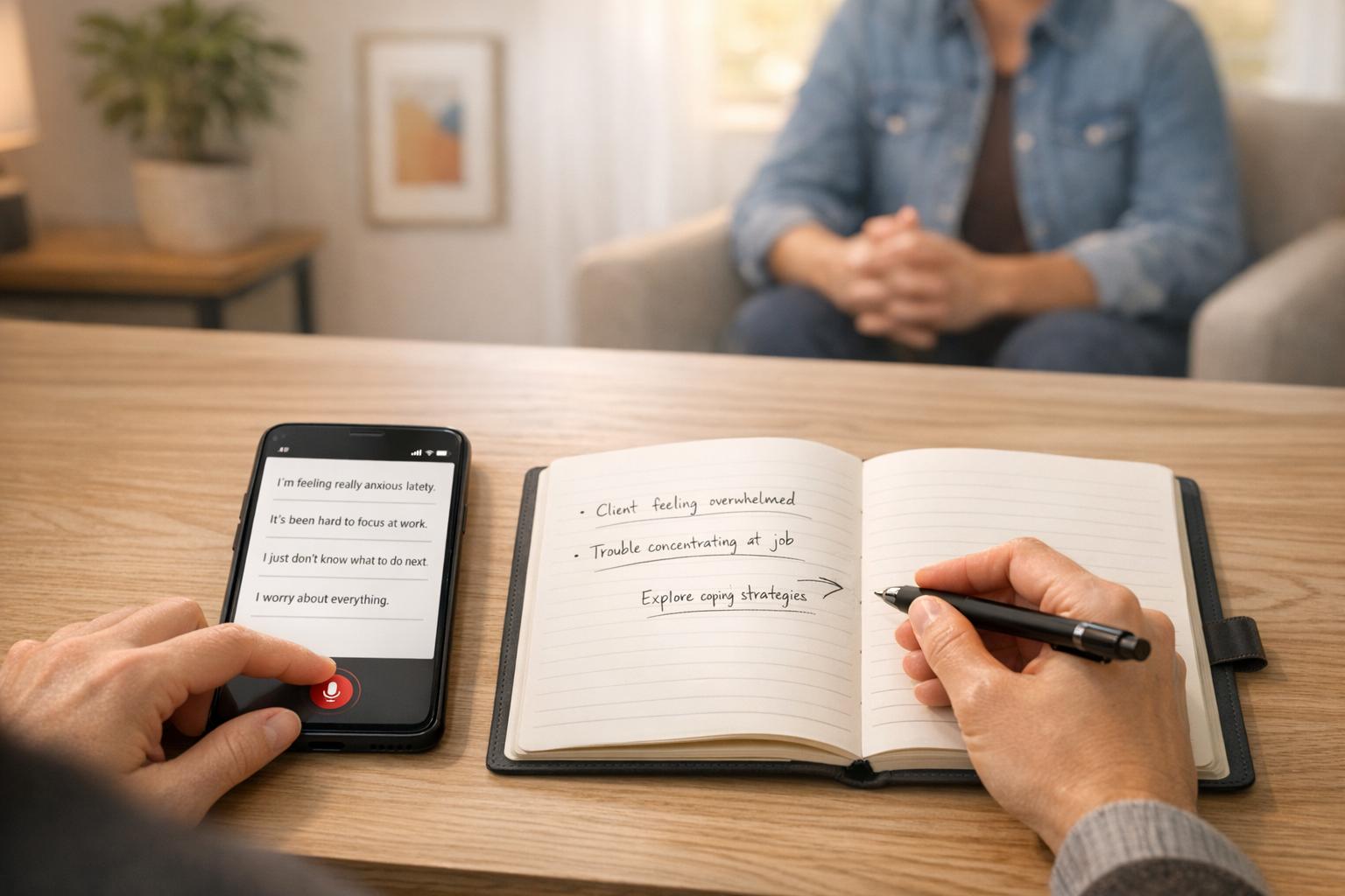 Voice-to-Text vs Manual Note-Taking for Therapists