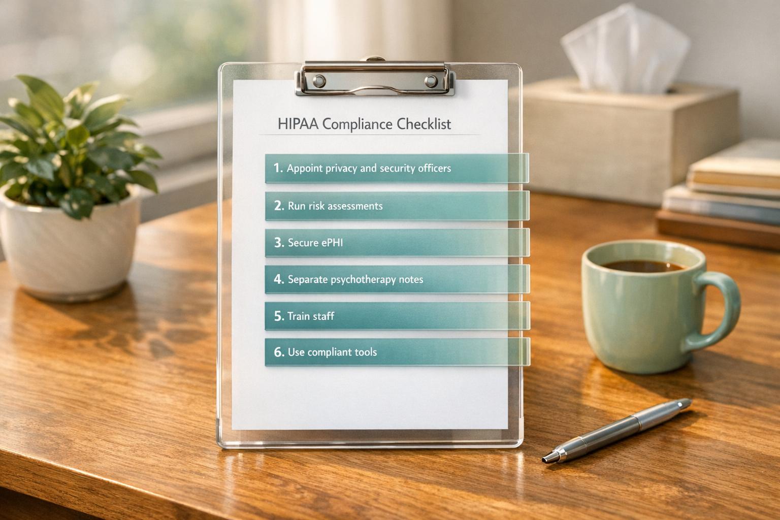 HIPAA Compliance Checklist for Mental Health Practices